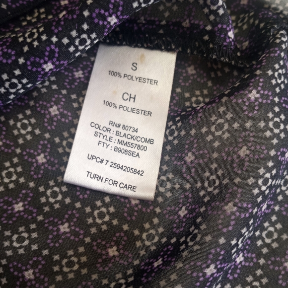 Miley Cyrus Max Azria Floral Paisley Semi Sheer Blouse - Picture 3 of 3